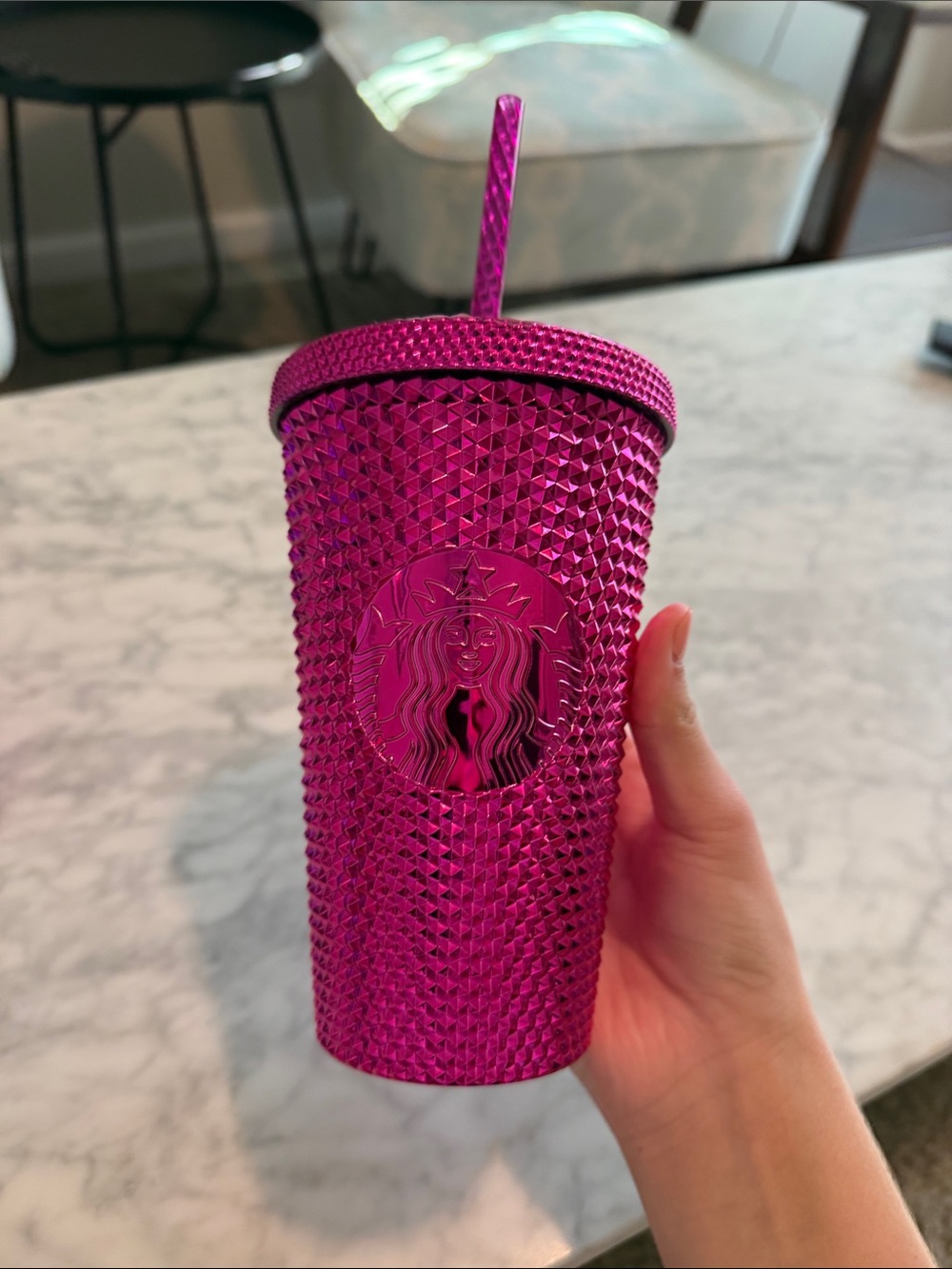 Pink Studded Starbucks Tumbler